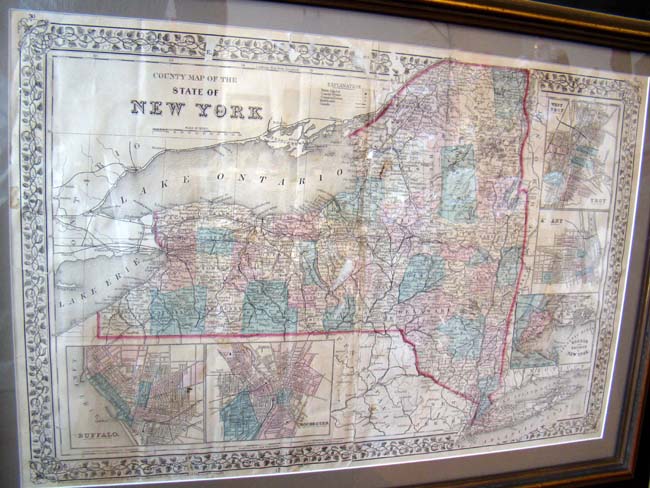 Mitchell's Map of New York published in 1877
